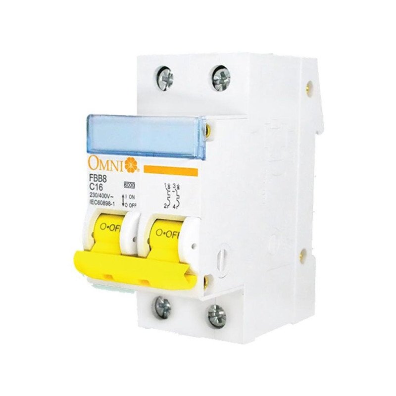 OMNI Mini Circuit Breaker Two Pole - 63A AC 230-400V
