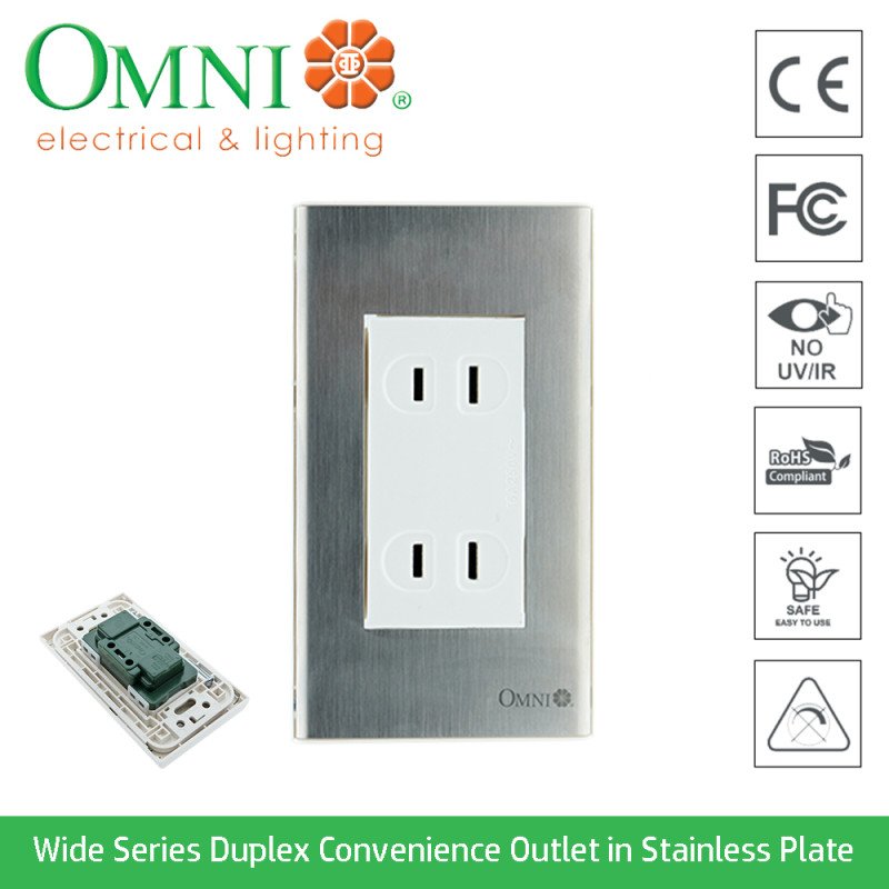 OMNI Stainless Plate with 2 Reg Conv - SP3-WR/WU/WR